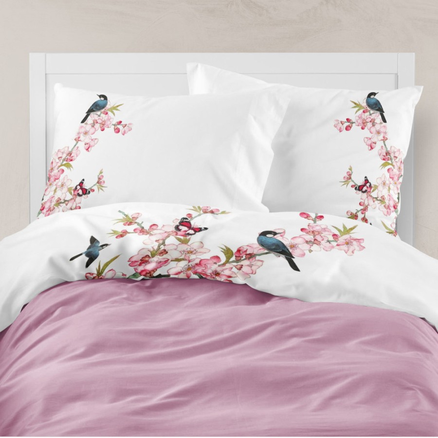 Σετ σεντόνια Υπέρδιπλα (220x240) Μερσεριζέ 160κλωστές, με ψηφιακή εκτύπωση Borea Fuji