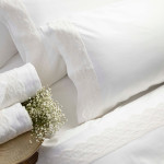 Σετ Σεντόνια 4 τεμ Yπέρδιπλα (240x280) Βαμβακερά Νυφικά Borea Ερατώ Λευκό