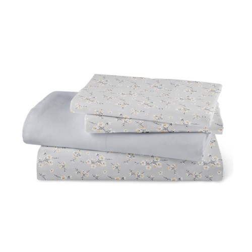 Σετ Σεντόνια Υπέρδιπλα (240x260) Βαμβακερά Μερσεριζέ Borea Smart Line Jasmine Γκρι