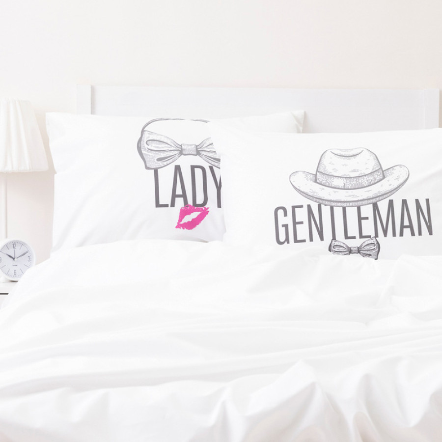Μαξιλαροθήκες Ζεύγος (50x70) Βαμβακερές Borea Ladies & Gentlemen
