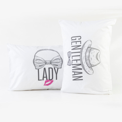 Μαξιλαροθήκες Ζεύγος (50x70) Βαμβακερές Borea Ladies & Gentlemen