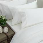 Σετ Σεντόνια 4 τεμ Yπέρδιπλα (240x280) Βαμβακερά Νυφικά Borea Νεφέλη Εκρού