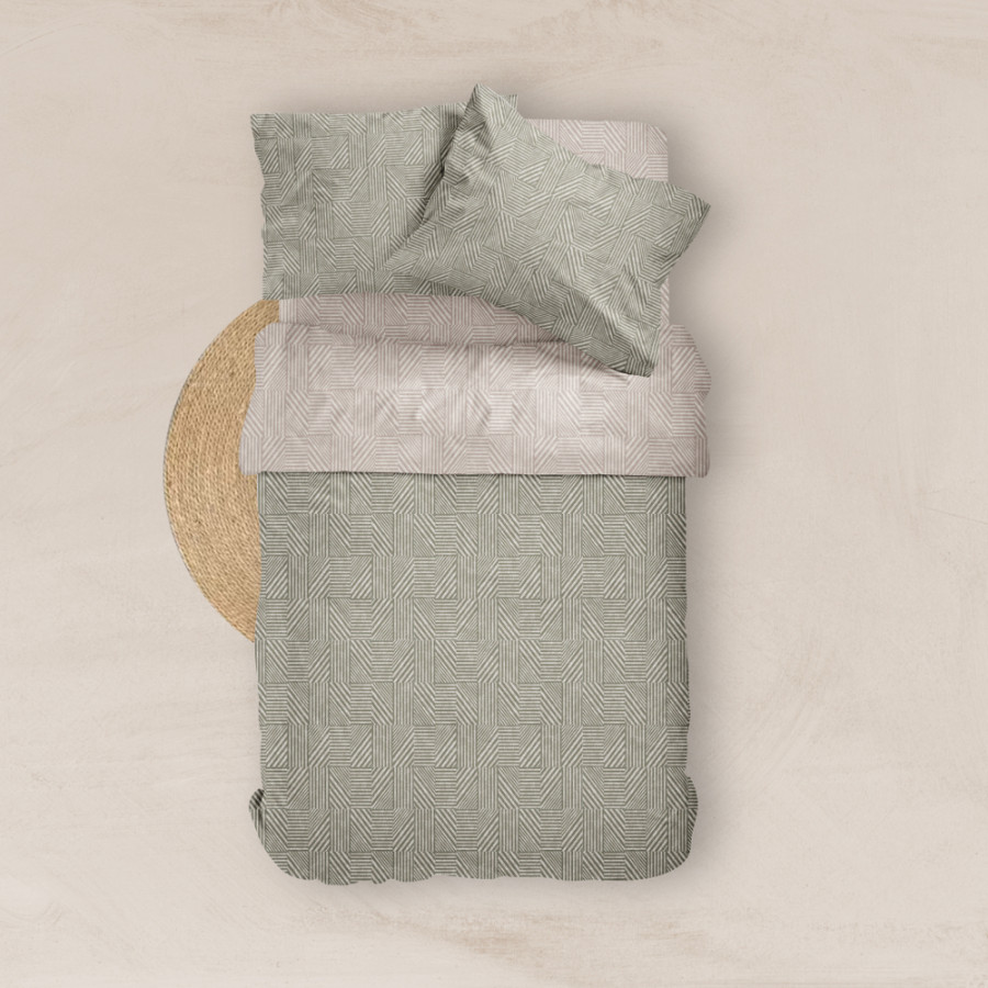 Σετ Σεντόνια Υπέρδιπλα (240x260) Με Λάστιχο Βαμβακερά Doric Λαδί