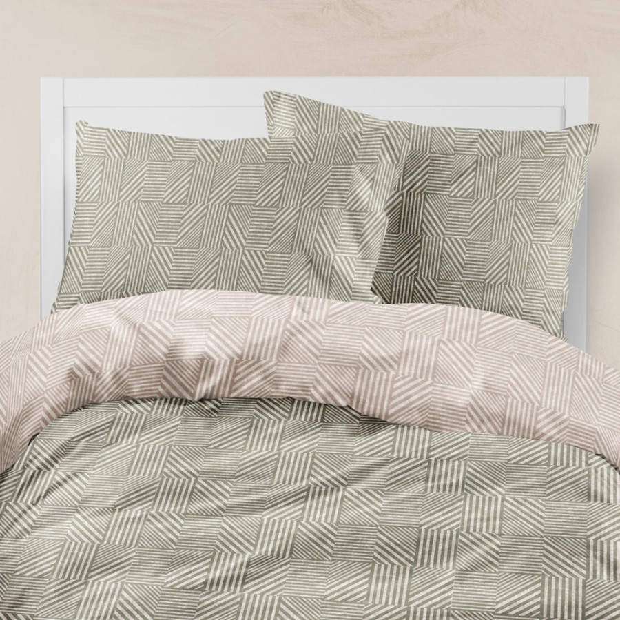 Σετ Σεντόνια Υπέρδιπλα (240x260) Με Λάστιχο Βαμβακερά Doric Λαδί