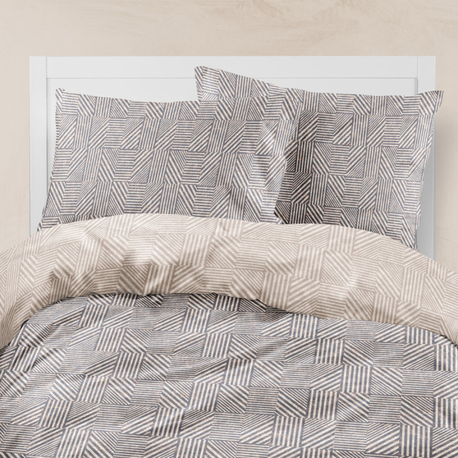 Σετ Σεντόνια Υπέρδιπλα (240x260) Με Λάστιχο Βαμβακερά Doric Μπλε