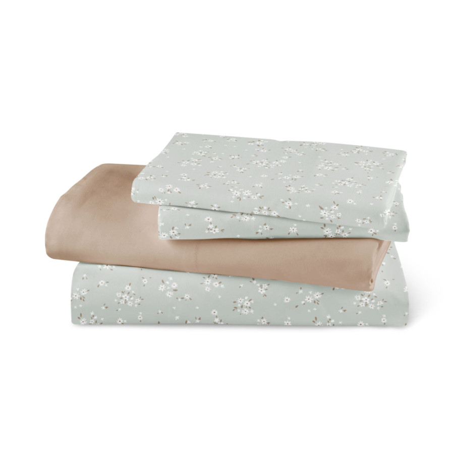 Σετ Σεντόνια Υπέρδιπλα (240x260) Βαμβακερά Borea Margot Μέντα