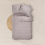 Κατωσέντονο με Λάστιχο Υπέρδιπλο (180x200+40) Βαμβακερό Borea Solid 19 Γκρι