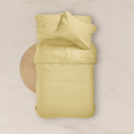 Κατωσέντονο με Λάστιχο Διπλό (160x200+40) Βαμβακερό Borea Solid Κίτρινο