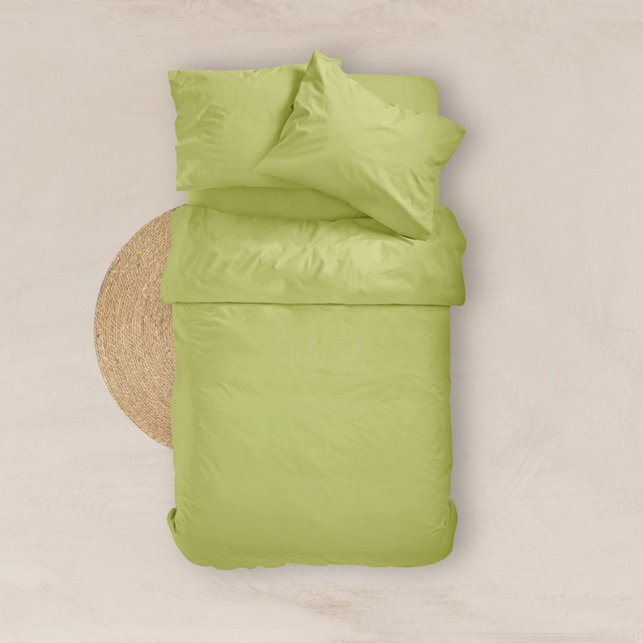 Πανωσέντονο - Σεντόνι χωρίς Λάστιχο Μονό (160x240) Βαμβακερό Borea Solid Λαχανί