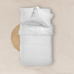 Πανωσέντονο - Σεντόνι χωρίς Λάστιχο Υπέρδιπλο (240x260) Βαμβακερό Borea Solid Λευκό