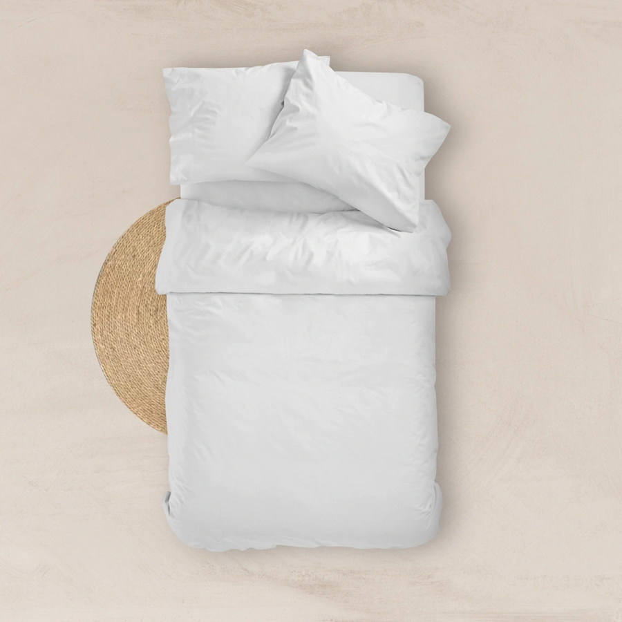 Πανωσέντονο - Σεντόνι χωρίς Λάστιχο Μονό (160x240) Βαμβακερό Borea Solid Λευκό