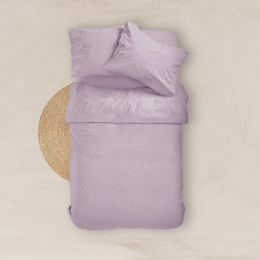 Πανωσέντονο - Σεντόνι χωρίς Λάστιχο Μονό (160x240) Βαμβακερό Borea Solid Λιλά