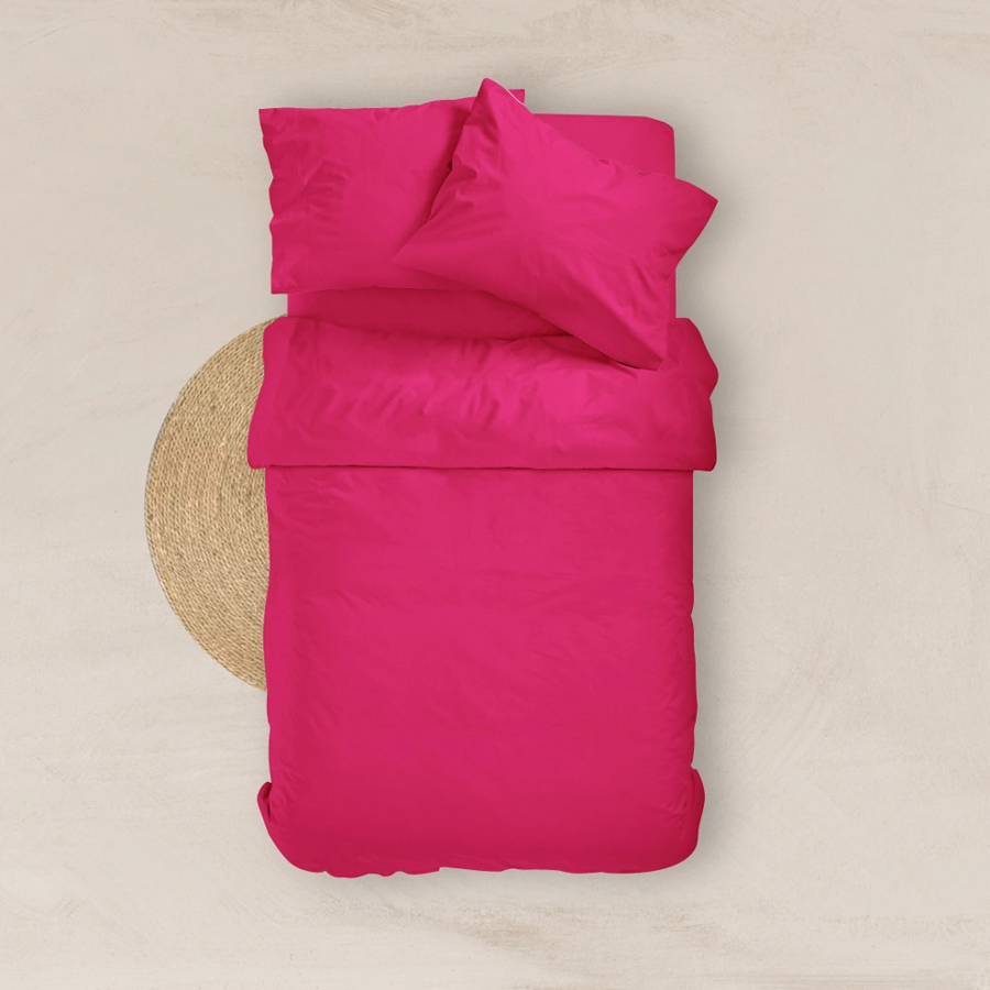 Πανωσέντονο - Σεντόνι χωρίς Λάστιχο Μονό (160x240) Βαμβακερό Borea Solid Ματζέντα