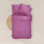 Κατωσέντονο με Λάστιχο Διπλό (160x200+40) Βαμβακερό Borea Solid Μωβ