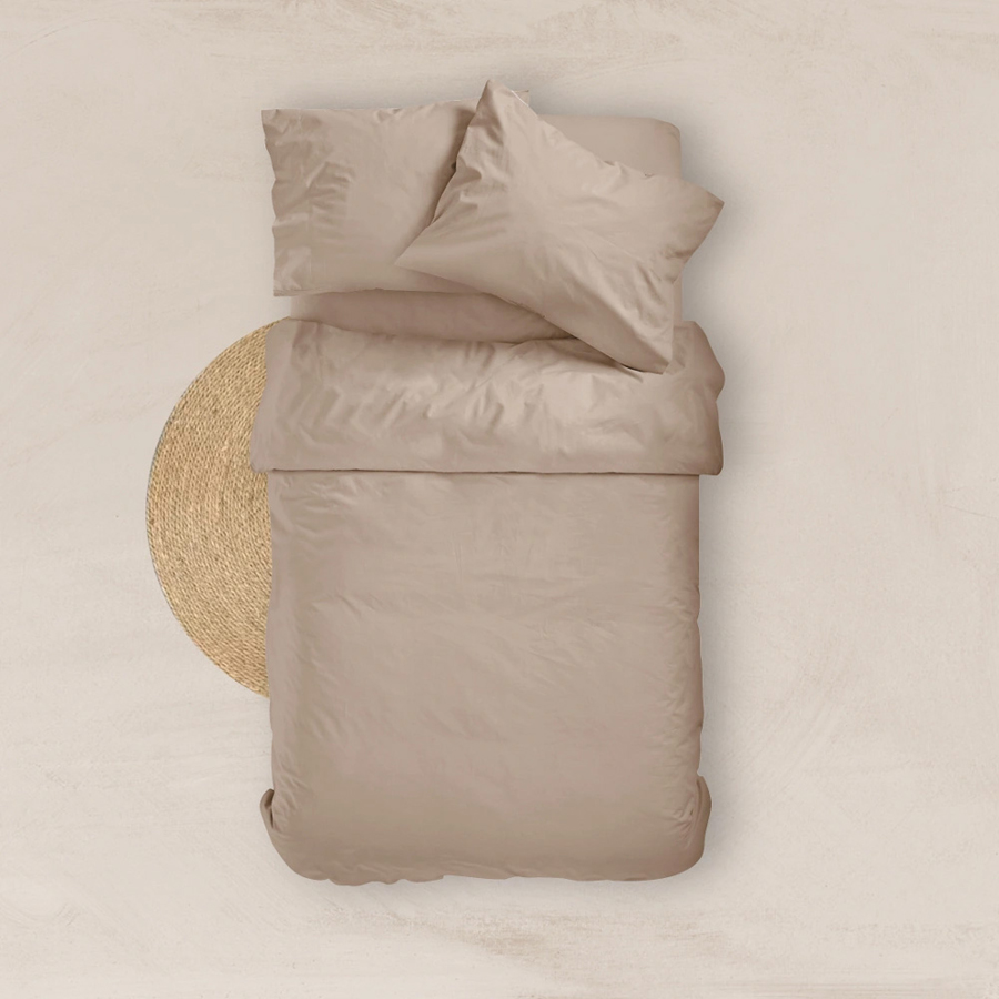 Πανωσέντονο - Σεντόνι χωρίς Λάστιχο Μονό (160x240) Βαμβακερό Borea Solid Μπεζ