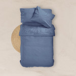 Κατωσέντονο με Λάστιχο Μονό (100x200+25) Βαμβακερό Borea Solid Μπλε