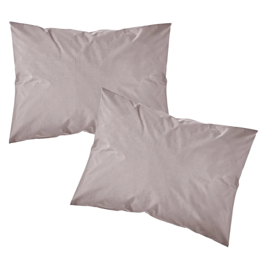 Μαξιλαροθήκες Zεύγος (50x70) Βαμβακερές Borea Solid Γκρι