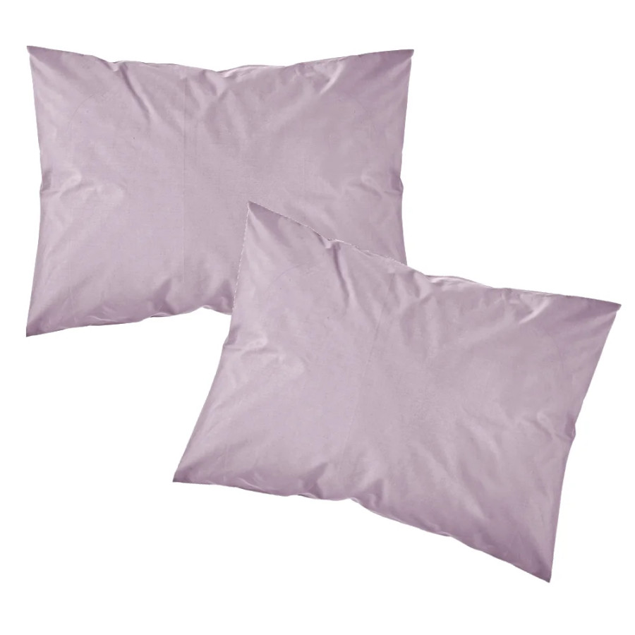Μαξιλαροθήκες Zεύγος (50x70) Βαμβακερές Borea Solid Λιλά