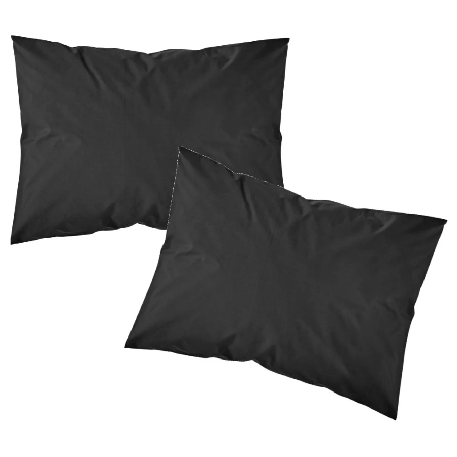 Μαξιλαροθήκες Zεύγος (50x70) Βαμβακερές Borea Solid Μαύρο