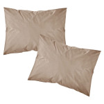 Μαξιλαροθήκες Zεύγος (50x70) Βαμβακερές Borea Solid Μπεζ