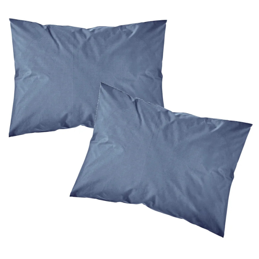 Μαξιλαροθήκες Zεύγος (50x70) Βαμβακερές Borea Solid Μπλε