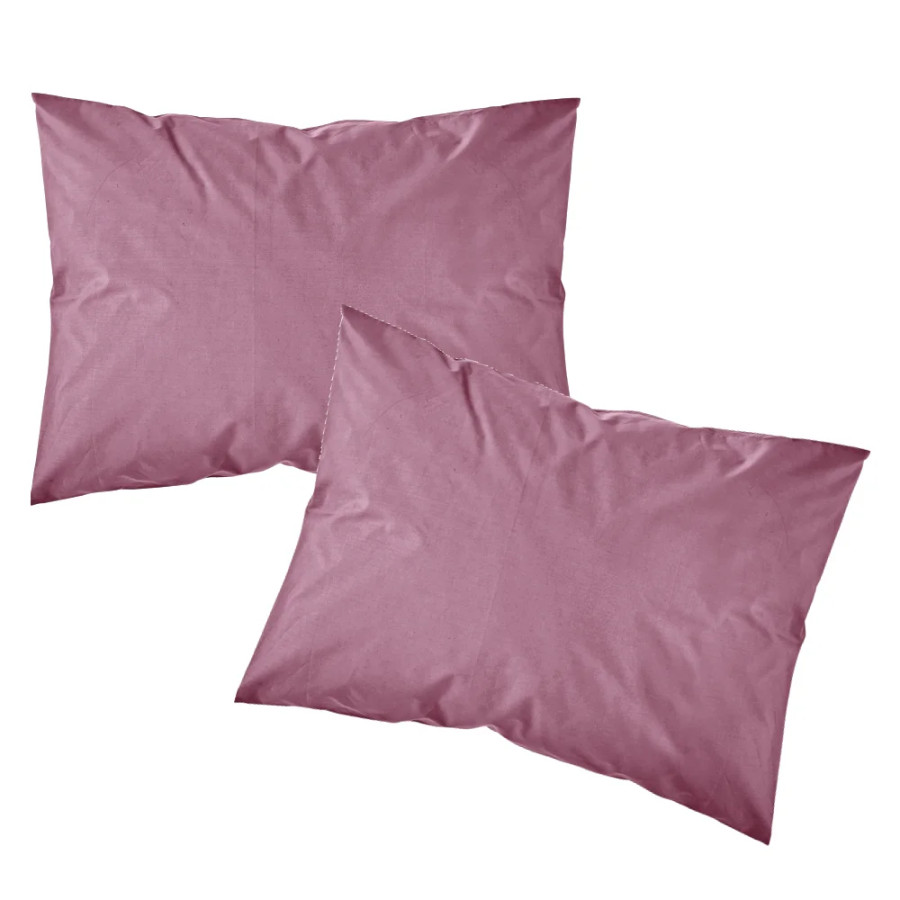 Μαξιλαροθήκες Zεύγος (50x70) Βαμβακερές Borea Solid Σάπιο Μήλο