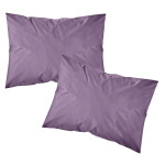 Μαξιλαροθήκες Zεύγος (50x70) Βαμβακερές Borea Solid Σκούρο Μωβ