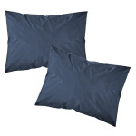 Μαξιλαροθήκες Zεύγος (50x70) Βαμβακερές Borea Solid Σκούρο Μπλε