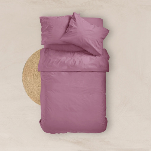 Κατωσέντονο με Λάστιχο Ημίδιπλο (120x200+30) Βαμβακερό 160 Κλωστών Borea Solid 13 Σάπιο Μήλο