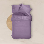 Κατωσέντονο με Λάστιχο Διπλό (160x200+40) Βαμβακερό Borea Solid Σκούρο Μωβ