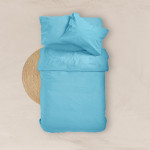 Κατωσέντονο με Λάστιχο Διπλό (160x200+40) Βαμβακερό Borea Solid Τυρκουάζ