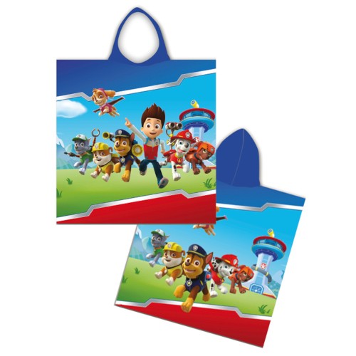 Πόντσο Παιδικό (55x110) Με Κουκούλα Microfiber Borea Disney Paw Patrol Chase