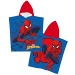 Πόντσο Παιδικό (55x110) Με Κουκούλα Microfiber Borea Marvel Spiderman