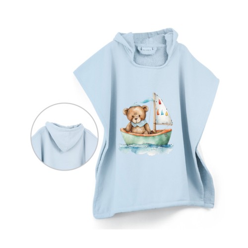 Πόντσο Παιδικό (60x60) Με Κουκούλα Borea Seaman