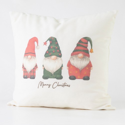 Χριστουγεννιάτικη Διακοσμητική Μαξιλαροθήκη (45x45) Τυπωτή Borea Σχ.128 Τρεις Νάνους