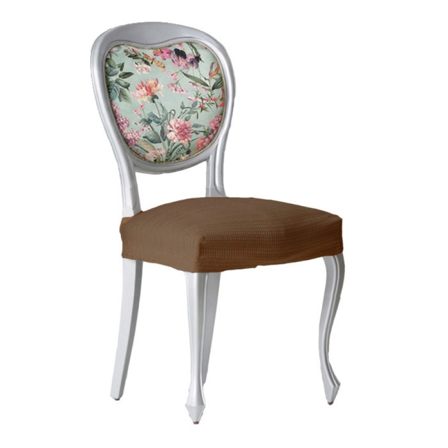 Kάλυμμα για κάθισμα καρέκλας (σετ 2 τεμάχια) Μονής Ελαστικότητας Newhome Aquiles 07 καφέ