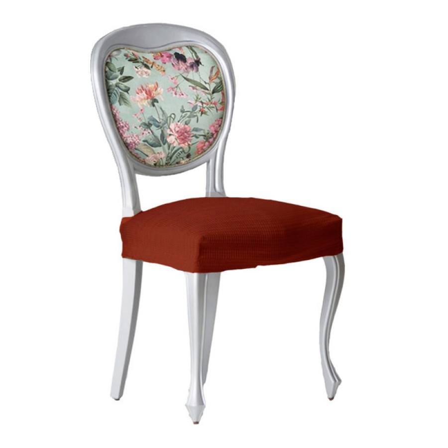 Kάλυμμα για κάθισμα καρέκλας (σετ 2 τεμάχια) Μονής Ελαστικότητας Newhome Aquiles 09 κεραμιδί