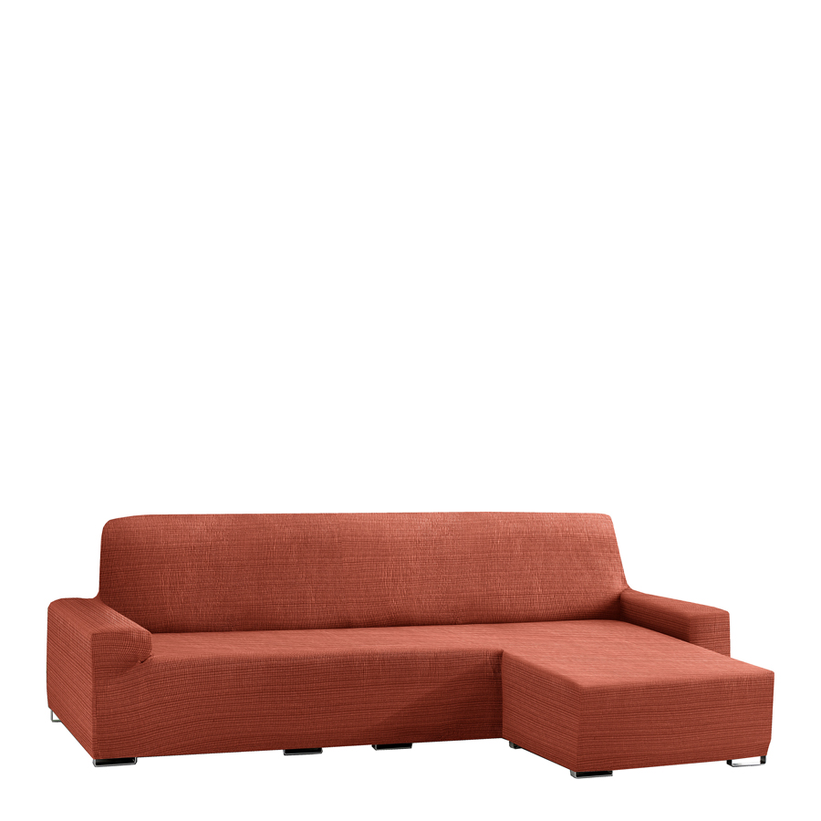 Κάλυμμα γωνιακού καναπέ (250-310)με δεξί ανάκλιντρο και κοντό μπράτσο Newhome Aquiles 09 κεραμιδί