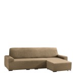 Κάλυμμα γωνιακού καναπέ (250-310)με δεξί ανάκλιντρο και κοντό μπράτσο Newhome Aquiles 11 σκούρο μπεζ