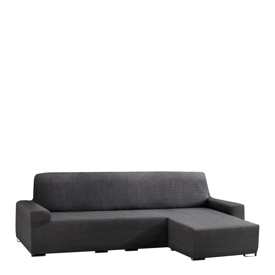 Κάλυμμα γωνιακού καναπέ (250-310)με δεξί ανάκλιντρο και κοντό μπράτσο Newhome Aquiles 16 σκούρο γκρι