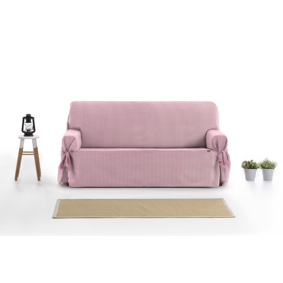 Κάλυμμα για Διθέσιο Καναπέ Universal με δεσίματα Newhome Calma 02 ρoζ