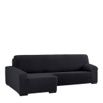 Κάλυμμα γωνιακού καναπέ (250-310) αριστερή γωνία, μακρύ μπράτσο Newhome Cora 10 μαύρο
