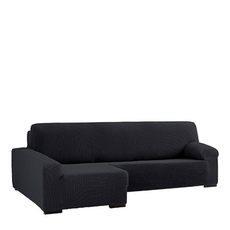 Κάλυμμα γωνιακού καναπέ (250-310) αριστερή γωνία, μακρύ μπράτσο Newhome Cora 10 μαύρο