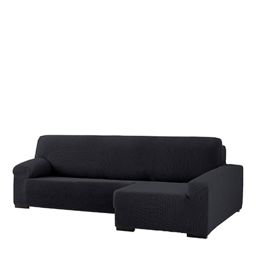 Κάλυμμα γωνιακού καναπέ (250-310) δεξιά γωνία, μακρύ μπράτσο Newhome Cora 10 μαύρο