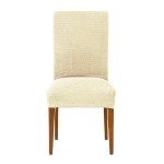 Κάλυμμα καρέκλας (σετ 2 τεμάχια) διπλής ελαστικότητας Newhome Cora 00 εκρού