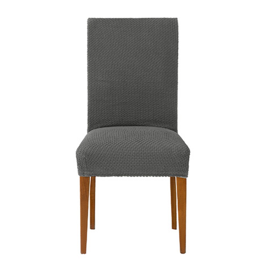 Κάλυμμα καρέκλας (σετ 2 τεμάχια) διπλής ελαστικότητας Newhome Cora 06 Γκρι