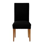 Κάλυμμα καρέκλας (σετ 2 τεμάχια) διπλής ελαστικότητας Newhome Cora 10 μαύρο