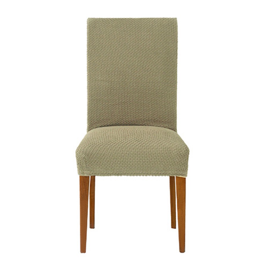 Κάλυμμα καρέκλας (σετ 2 τεμάχια) διπλής ελαστικότητας Newhome Cora 11 Σκούρο Μπεζ