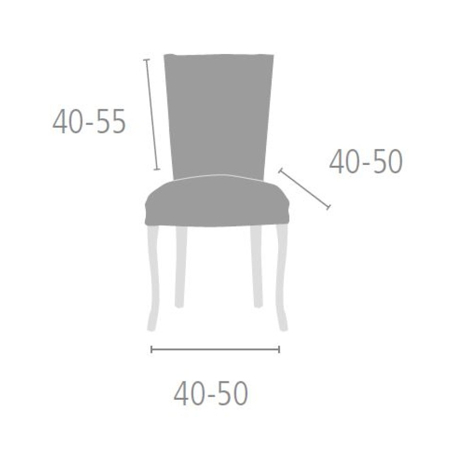 Κάλυμμα καρέκλας (σετ 2 τεμάχια) διπλής ελαστικότητας Newhome Cora 07 καφέ