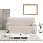 Κάλυμμα Αδιάβροχο για Τριθέσιο Καναπέ Universal με δεσίματα Newhome Garona Protect 00 εκρού